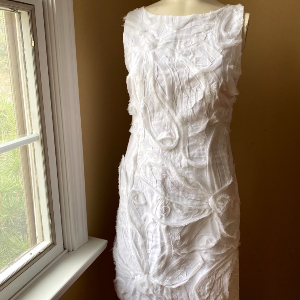Ann Taylor White Shift Dress Size S